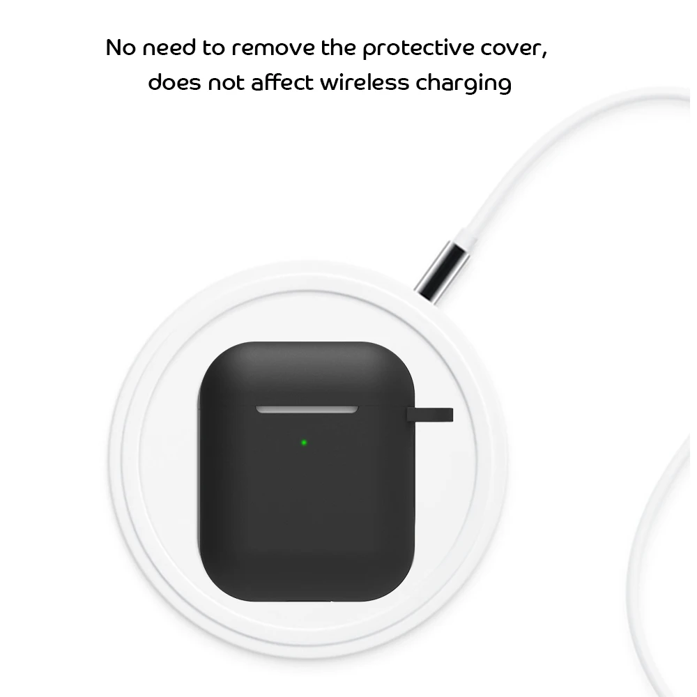 Мягкий силиконовый чехол для Airpods пыленепроницаемый ударопрочный защитный