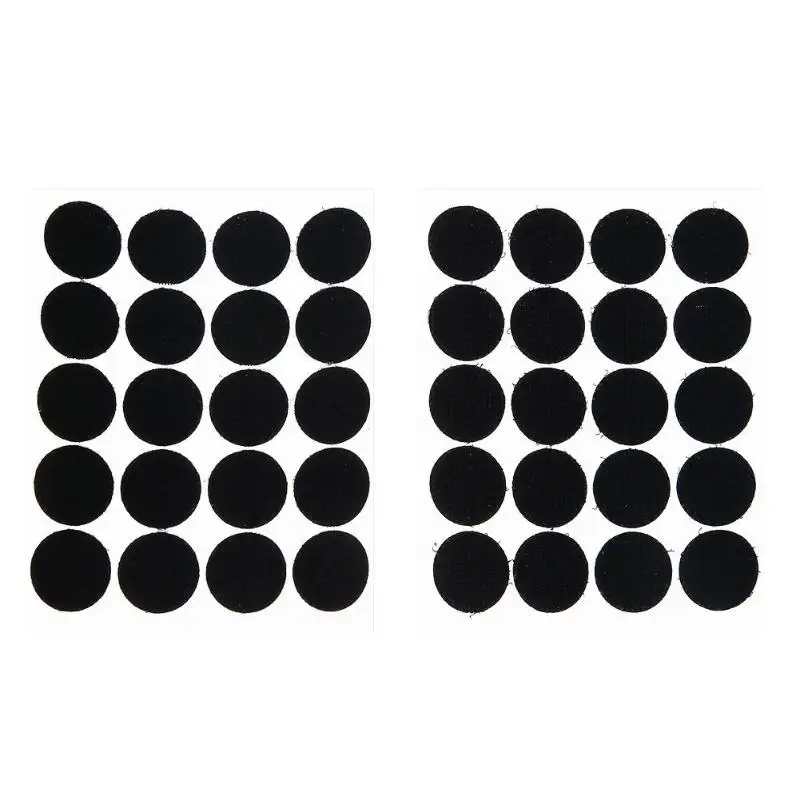 15mm Black 100 пар Самоклеящиеся Застежки лента в горошек 10/15/20/25 мм сильный клей Стикеры диск черно-белые круглые монеты на застежке-липучке Ленты - Цвет: 15mm Black