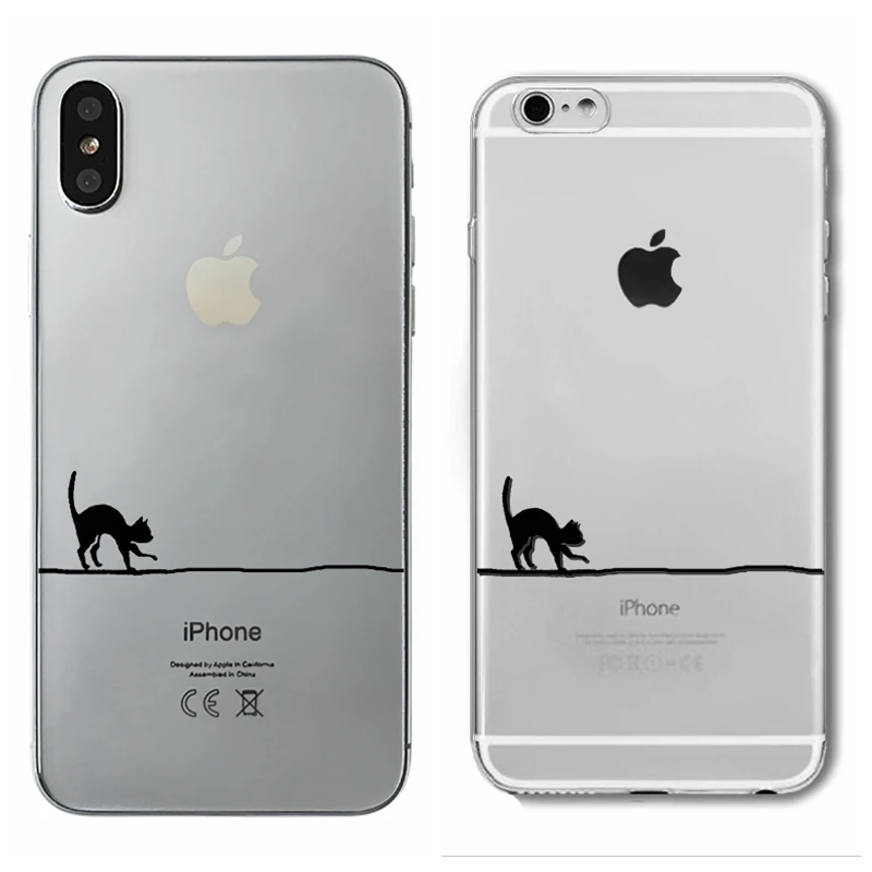 Мягкий силиконовый для IPhone X 10 7 8 6 S 5 5s SE милый фламинго кот девочек мороженое губы