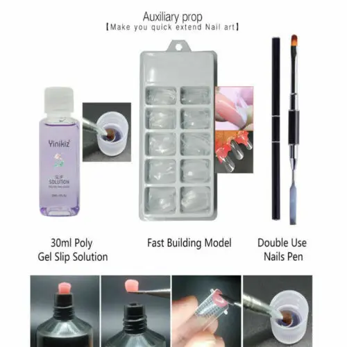 Multi-Use Top Quick Building Nail Tips Extension Camouflage Builder UV/LED Polygel US | Красота и здоровье