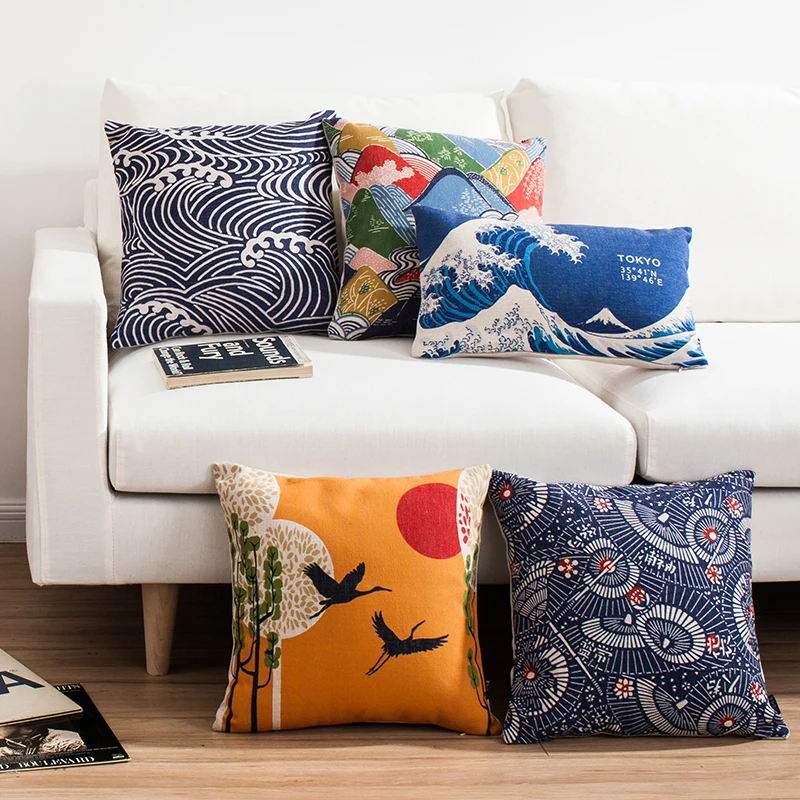 Декоративные узоры Складной вентилятор Национальный Ветер Подушка листья