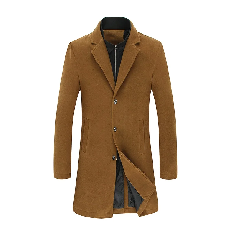 

Winter Long Wool Coat Men Jacket Mens Fashion Outerwear Warm Male Casual Jackets Overcoat Woolen Pea Coat Plus Size 7XL 8XL