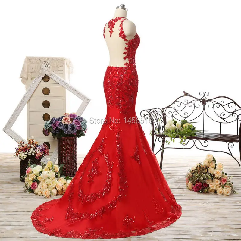 0218 PRD Русалка Тюль аппликация бисером отвесная задняя развертка Поезд Vestidos De Gala