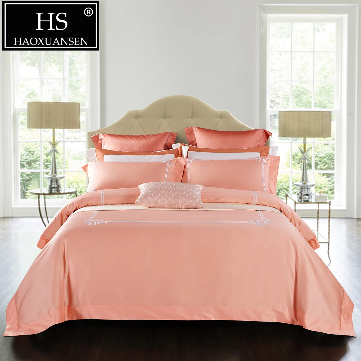 100% натуральный Пима Хлопок Современный стиль роскошный 4 шт постельных