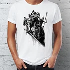 Мужская футболка Dark Souls Lord of Cinder Gaming черно-белая футболка