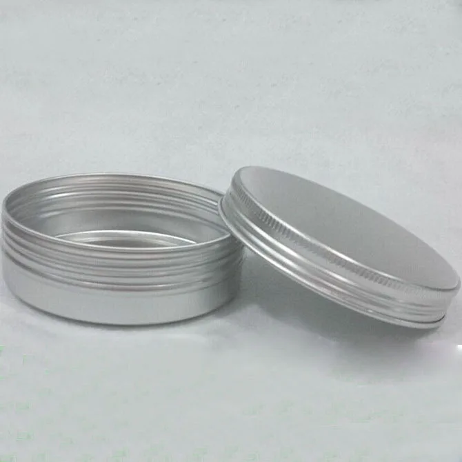 40pcs 100G 100ml Empty Aluminum Cream Jar with screw CAP Cosmetic Makeup Container diy Nail art Glitter tins free shipping