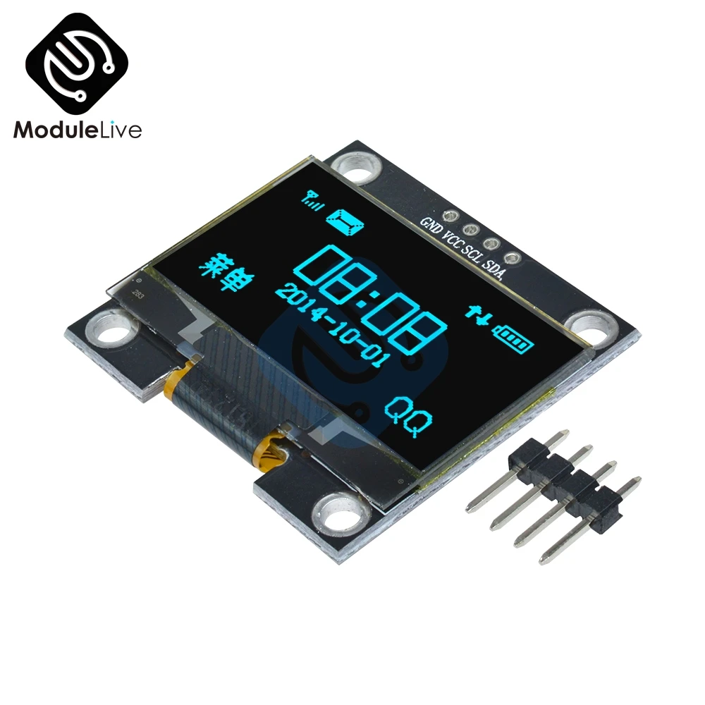 4PIN 1 3 &quot1 дюймов IIC I2C серийный 128x64 SSH1106 OLED ЖК-дисплей синий экран модуль для Arduino |