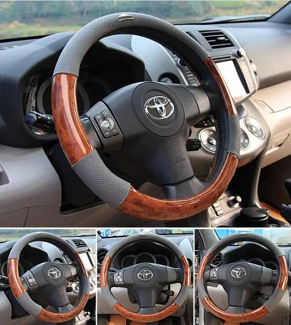 Бесплатная доставка Новые Чехлы на руль из зернистой кожи удобный чехол рулевого