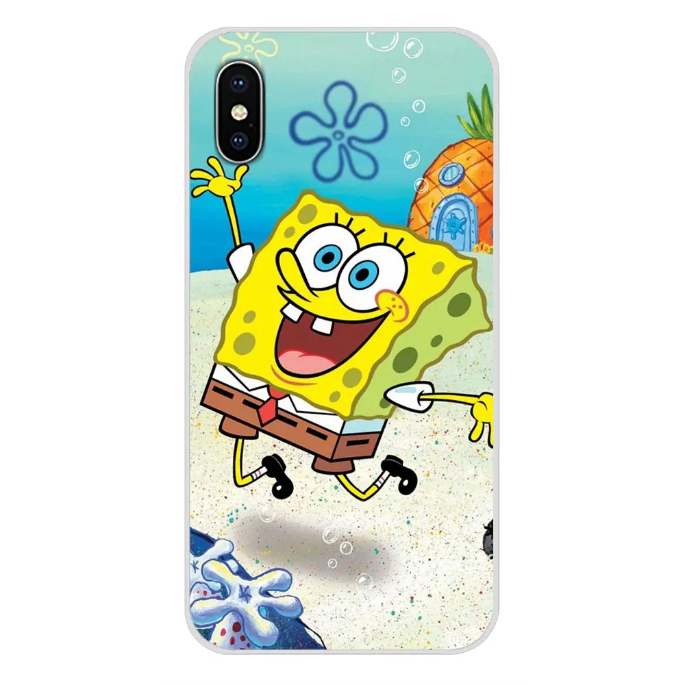 Для Huawei NOVA 2 3 2i 3i Y6 Y7 Y9 премьер-профессионал GR3 GR5 Y5II Y6II; принт: "Губка Боб Квадратные мягкий прозрачный чехол из ТПУ чехлы