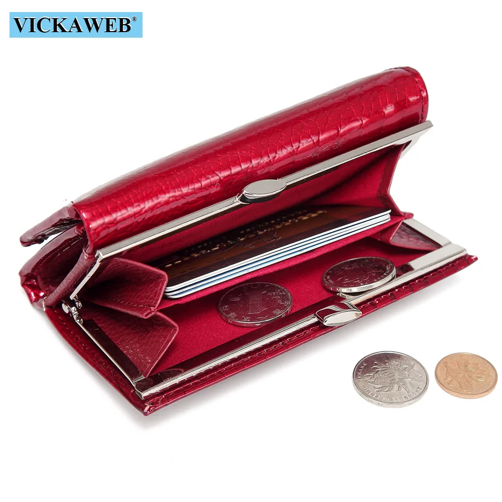 VICKAWEB Мини женские кошельки Аллигатор Hasp Дамские кошельки кошелек женский модный короткий кошелек из натуральной кожи женский маленький кошелек