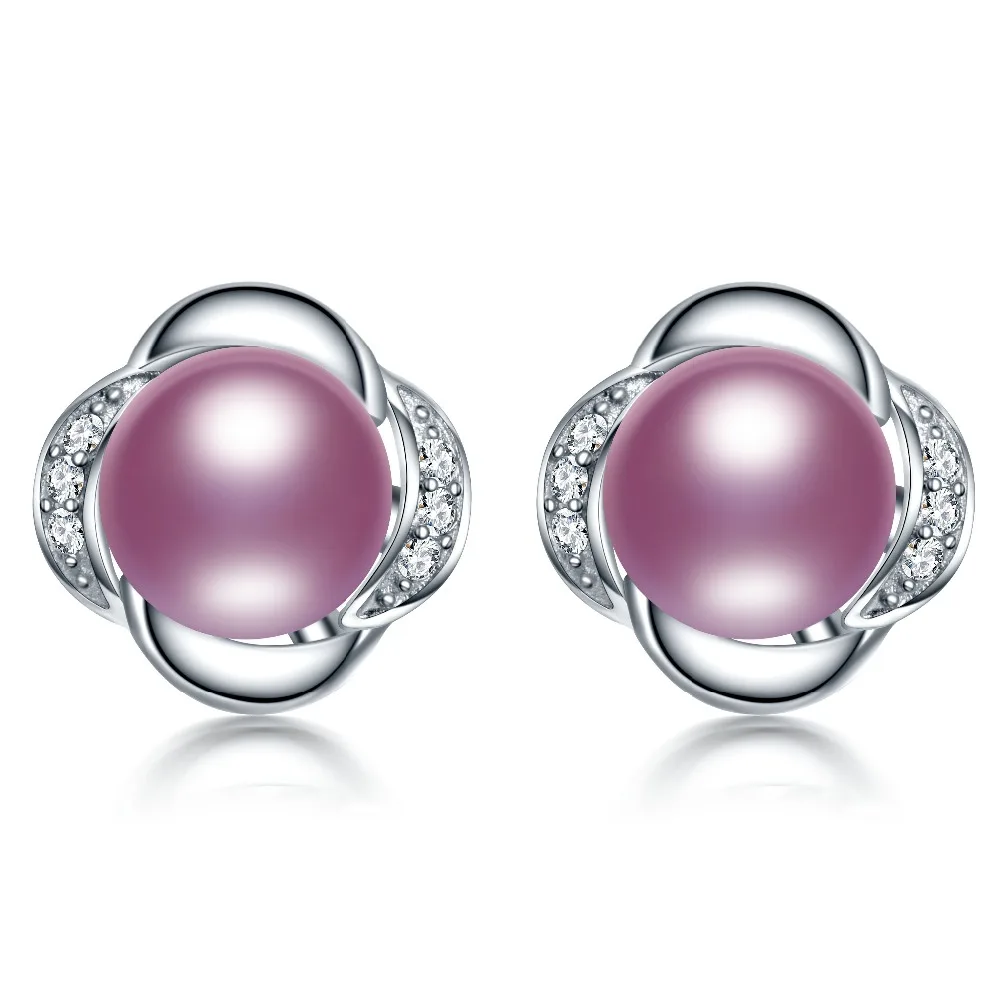 100% Real Genuine Natural Freshwater Pearls Earrings For Women Brand Pearl Jewelry Stud Mother Gift | Украшения и аксессуары
