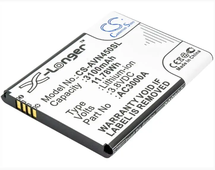 Аккумулятор Cameron Sino 3100 мАч для мобильного телефона ARCHOS 45 Neon AC3000A AC3000B аккумулятор