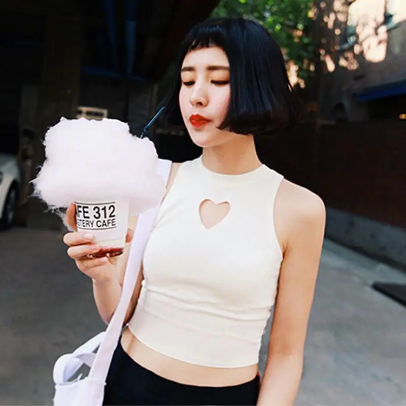 Women Camis White Black Crop Top Sexy Cut-out Bustier Bralette Bralet Corset Vest Blouse Women's Hole Tanks Tops | Женская одежда