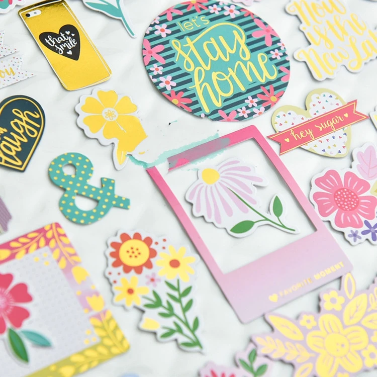 53 шт./компл. Forest Cardstock фольгированные золотые высекальные наклейки для сделай сам