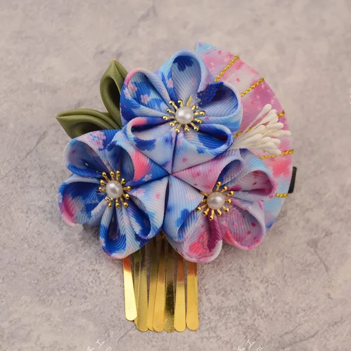 2019 Новый стиль Японский цветочный головной убор с кисточкой шпилька для волос