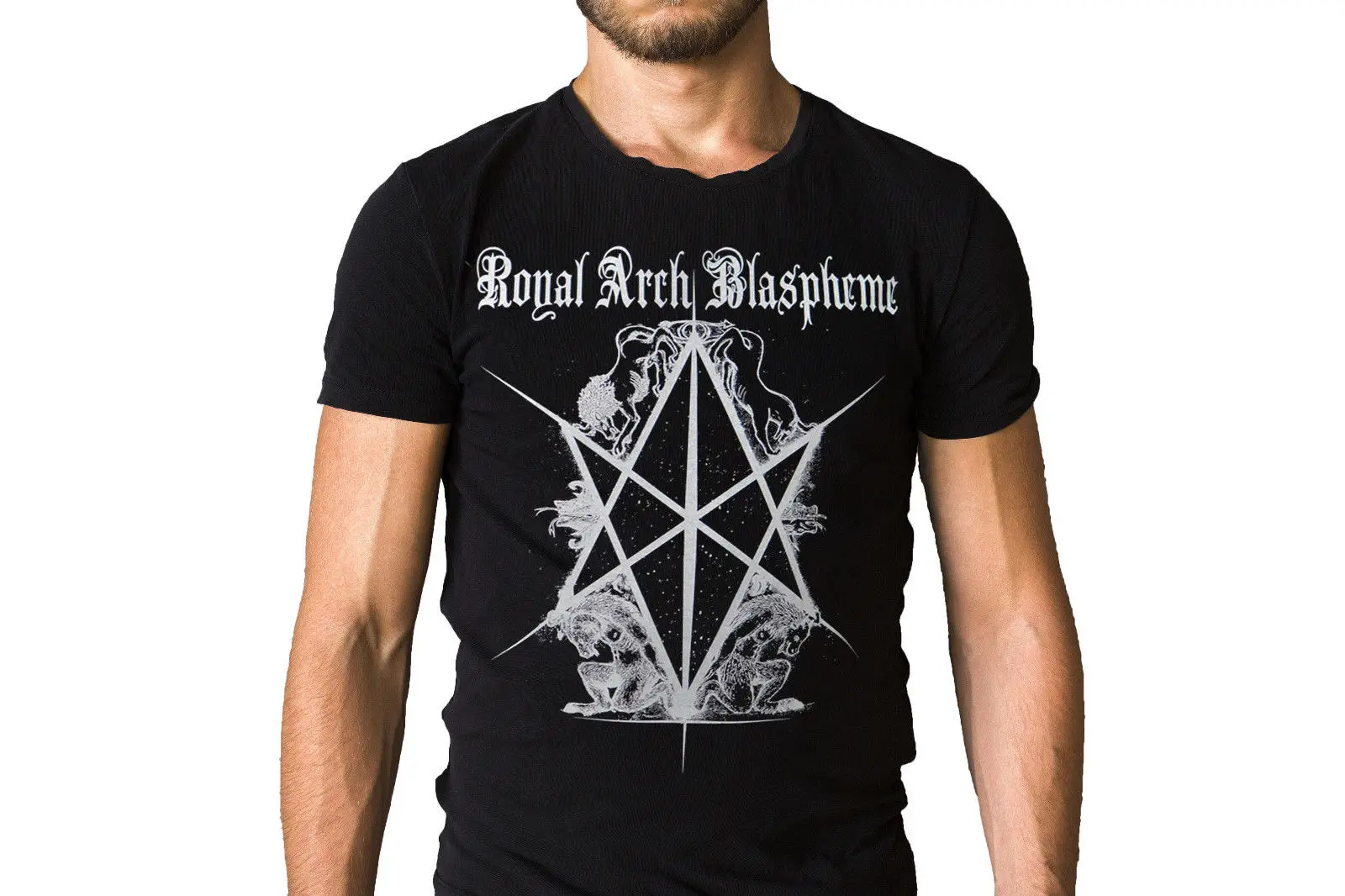 Королевские ворота Blaspheme II 2012 логотип Обложка альбома вдохновил черная футболка