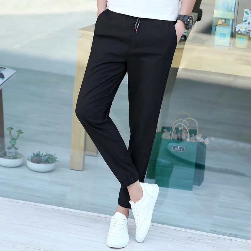 2017 New High Quality Men Causal Trousers Slim Fit Hip Hop Pants for Joggers Fashion Cotton Sweatpants Elastic Cuff Male | Мужская