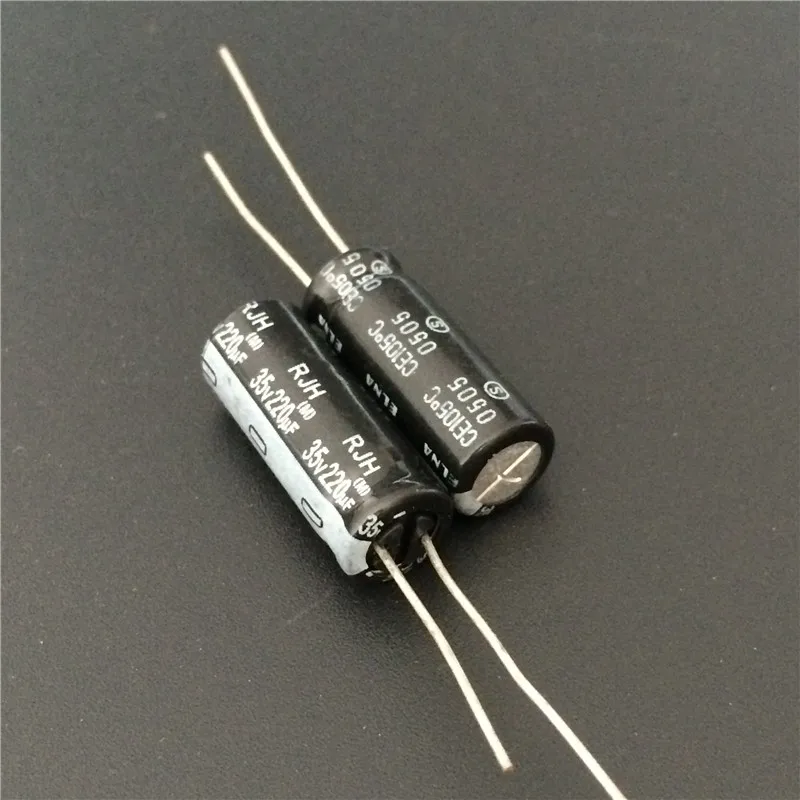 

100pcs 220uF 35V ELNA RJH Series 8x20mm Extra Low Impedance 35V220uF Audio Capacitor