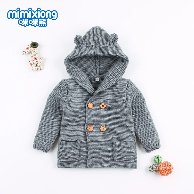 Вязаный кардиган для маленьких мальчиков 2019 зимние теплые детей детские свитера