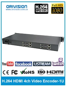 ZY-EH404 4 канала HDMI IP видео потокового кодировщика H.264/MPEG4 4K@ 30/1080P@ 60 hdmi кодировщик заводской поставщик