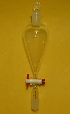 250 мл 24/29 стеклянная пириформа разделительная воронка форма груши PTFE стопкок