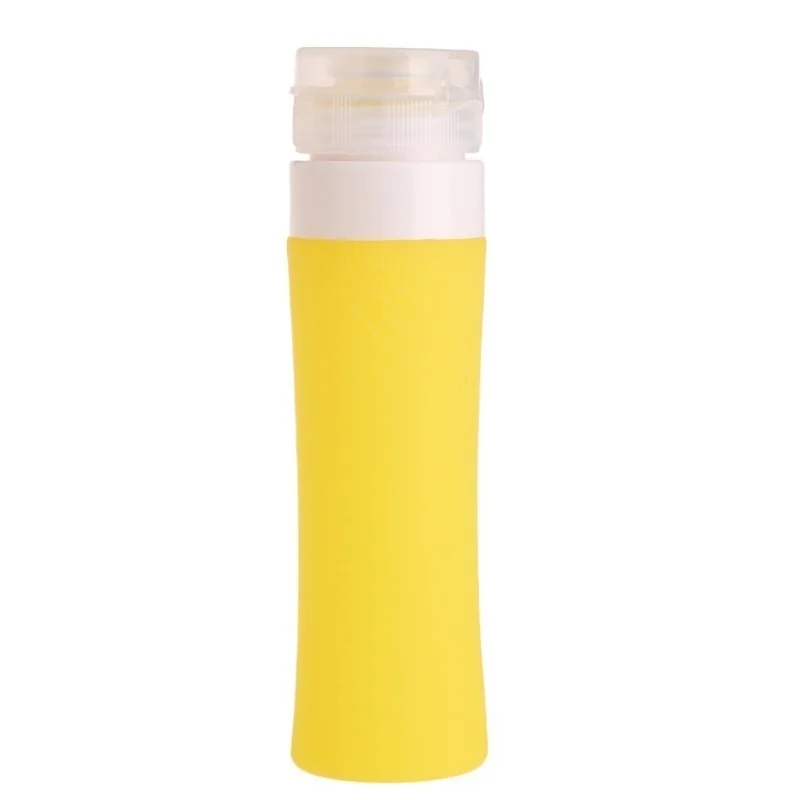 Yellow 38ml 38/60/80 мл Путешествия Портативный для хранения косметики бутылки Эко-дружественных силикона шампунь/душ моющее средство Органайзеры - Цвет: Yellow 38ml