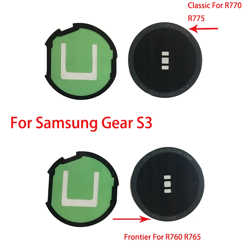 Для samsung Шестерни S3 классический R770 R775/Frontier R760 R765 часы Стекло Батарея Крышка для задней поверхности Корпус задняя крышка чехол для объектива+ клей