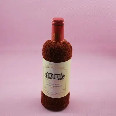 1 шт./лот для ванной душ мягкий хлопок полотенце бутылки вина форма мочалка творческий подарок 25