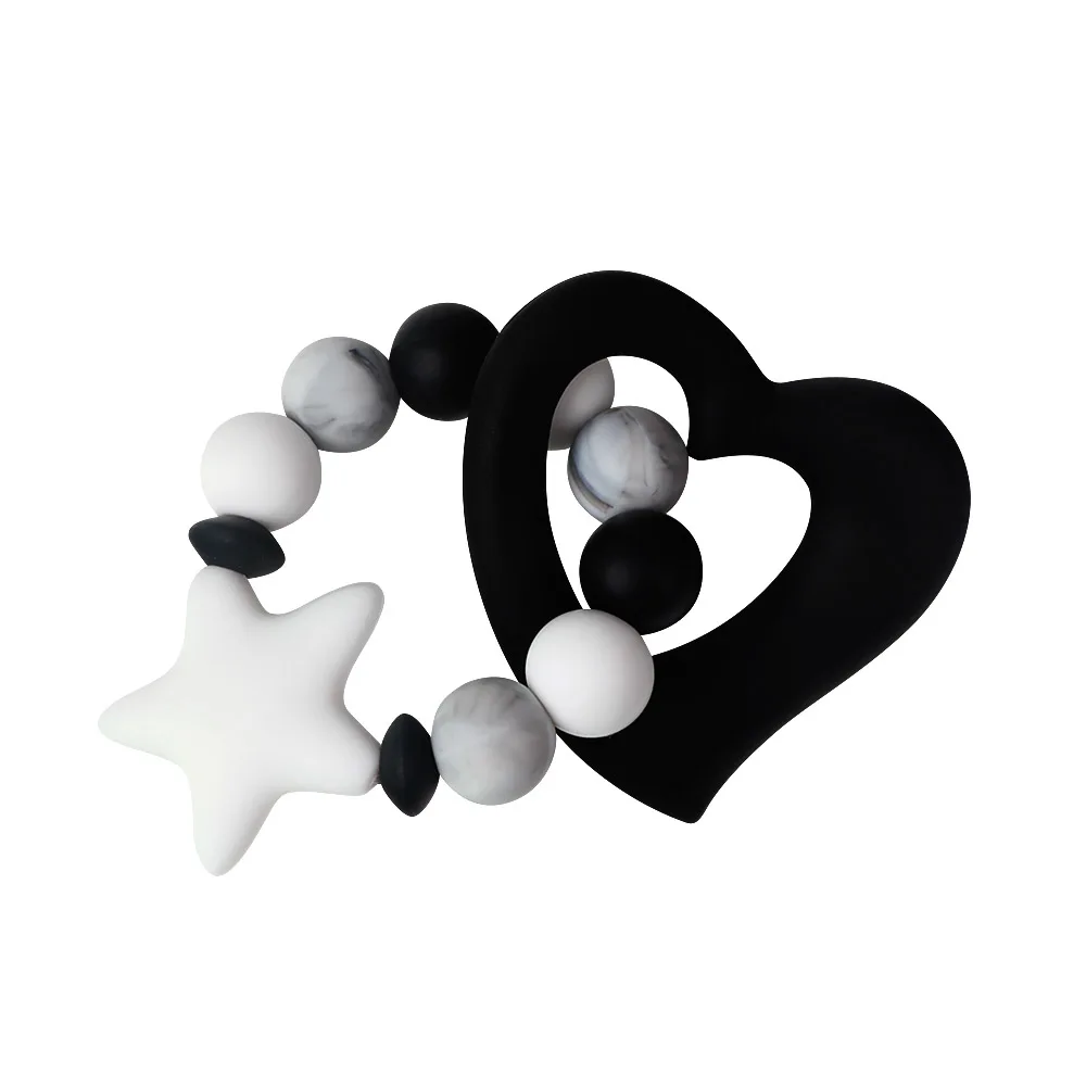 HH022-01 TYRY. HU силиконовый браслет для прорезывающихся зубов 1 шт Звезда Hear Shap пищевая игрушка для прорезывания зубов аксессуары для кормления и подарки браслет для грызунов - Цвет: HH022-01