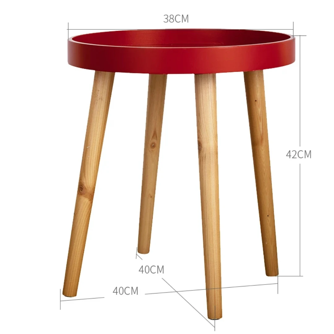 Small disc red Модные журнальные столики в скандинавском стиле, небольшой круглый диван, прикроватный мини-уголок, несколько гостиной, современный креативный простой чайный столик - Цвет: Small disc red