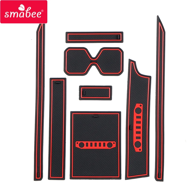 

Smabee Anti-Slip Gate Slot Mat For Suzuki Jimny 2019 2020 Interior Accessories Rubber Door Pad Cup Holders Non-slip mats