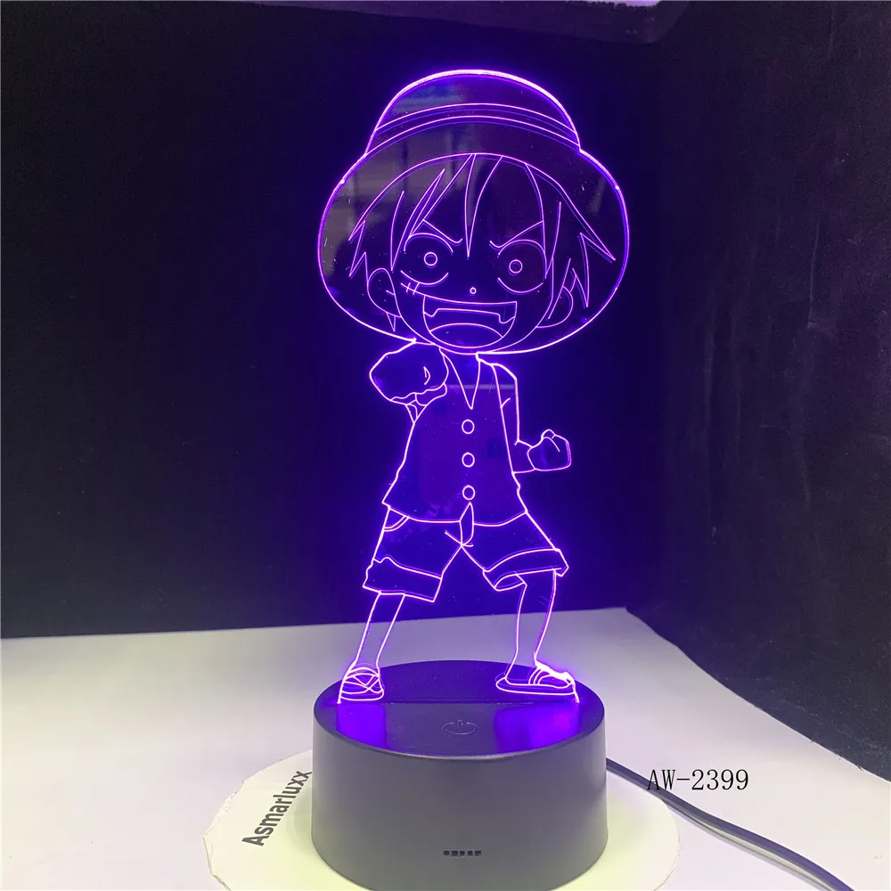 Одна штука 7 цветов меняющий стол флуффи USB Светодиодный настольный светильник 3D