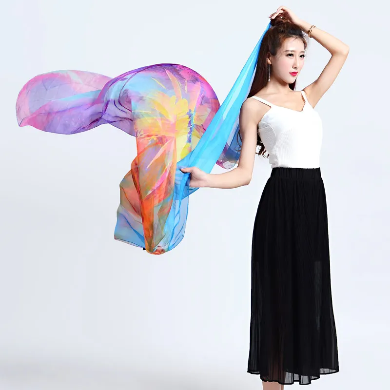 RUNMEIFA шифоновый шарф Женский Летний Тонкий цветочный принт шелковый оверсайз