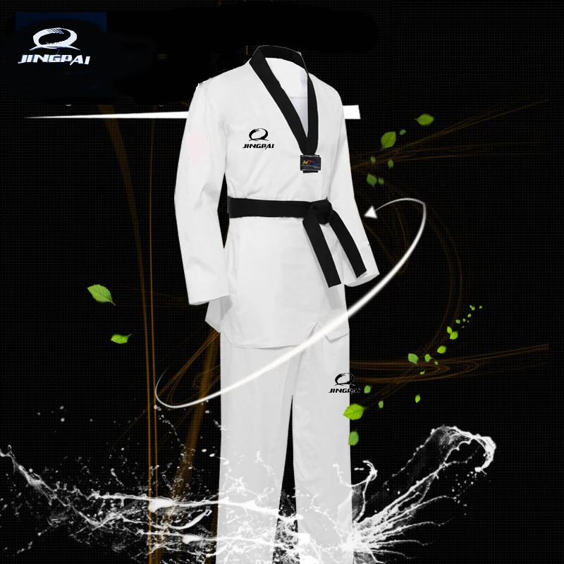 

2016 Child Kids TKD Cotton Dobok Taekwondo Fitness Training Uniform Half Long Sleeve Kungfu Clothes WTF Approved Dobok 110-190cm