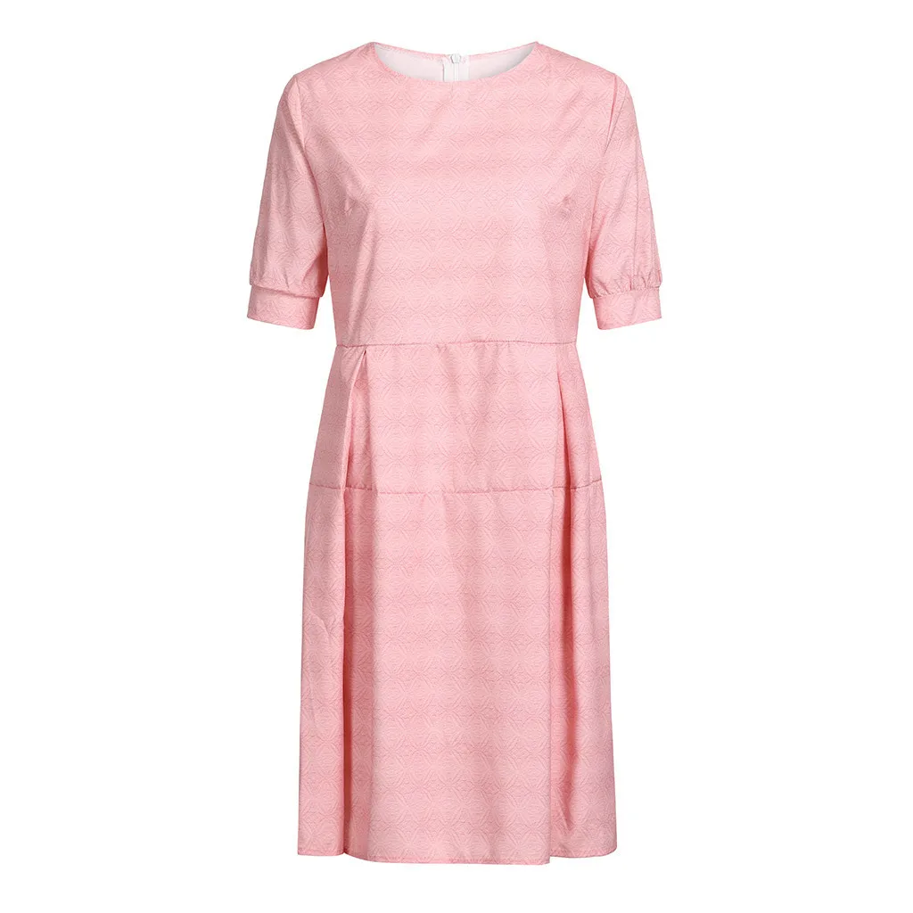 Платье женское ТРАПЕЦИЕВИДНОЕ до колен с рукавом локтя | Женская одежда