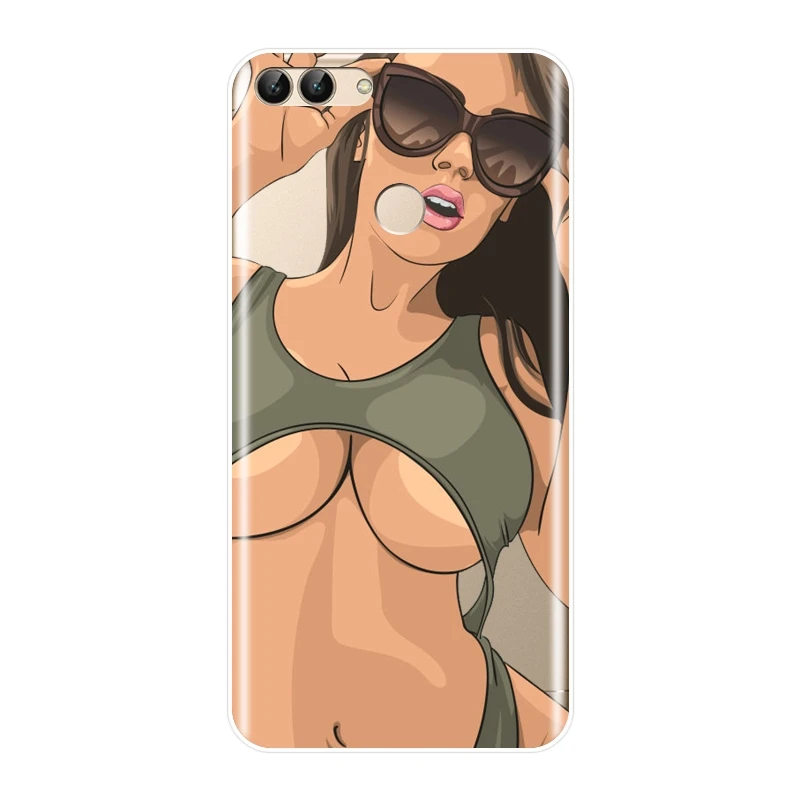 Задняя крышка для Huawei P20 Lite Pro P9 P10 Plus P Smart Hot Sexy Girl силиконовый мягкий чехол