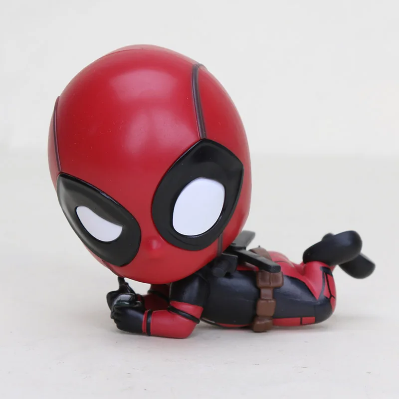 Мини 10 см Marvel игрушки Дэдпул фигурка качающаяся голова 1/10 масштаб предварительно окрашенный Человек-паук Черная пантера Коллекционная модель куклы игрушки