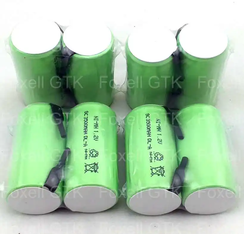 Батарея 3500mah sub c 1,2 v перезаряжаемая батарея Ni-MH 12v 3500mah subc sc nimh sc 1,2 v для игрушек с электроинструментами 10c скорость разряда