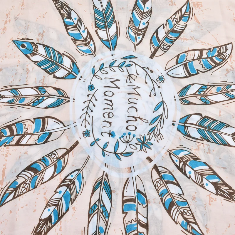 Новинка 2019 женская мода Африканский этнический шарф-шаль из вискозы с перьями