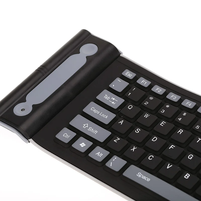 

2.4G Wireless Flexible Roll Up Keyboard Portable Washable Soft Silicone Keyboards with USB Receiver for Computer