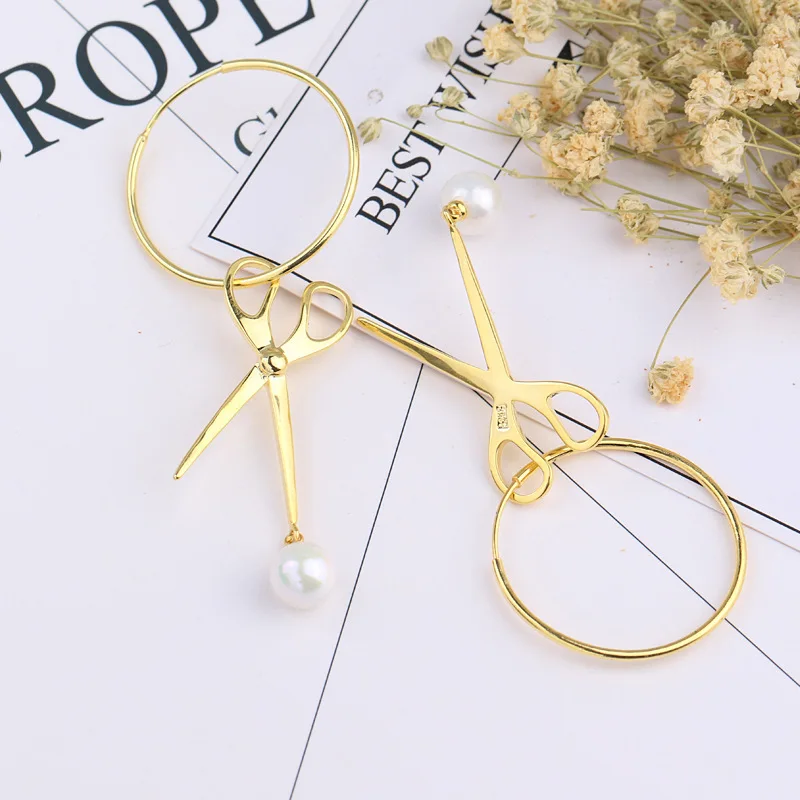 2020 тибетские серебряные золотые милые маленькие ножницы инструменты серьги