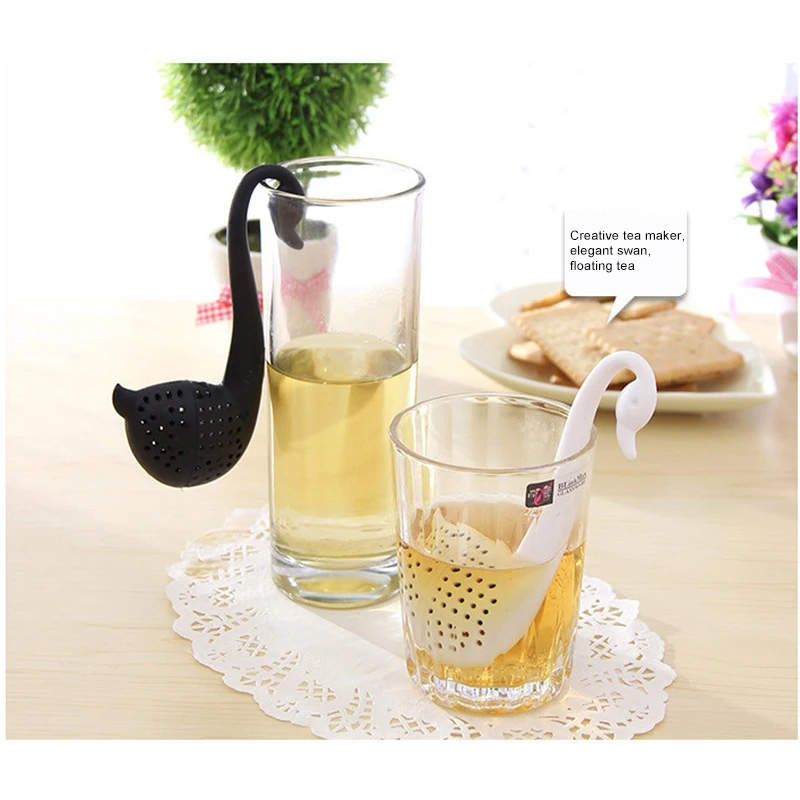 YIBO пластиковый фильтр для чая Защита окружающей среды креативный черный белый