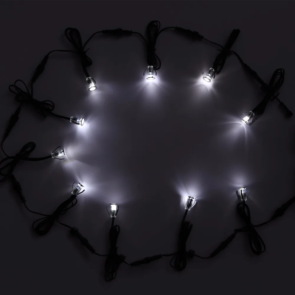 Porches Decks Decorative Outdoor Light Fixtures Recessed Wall Spotlight 12V IP67 Waterproof Uplight Lighting 20pcs/set B111-20