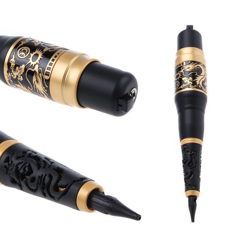 Золотой электрический Дракон MachinePen Профессиональный PMU тату пистолет для бровь