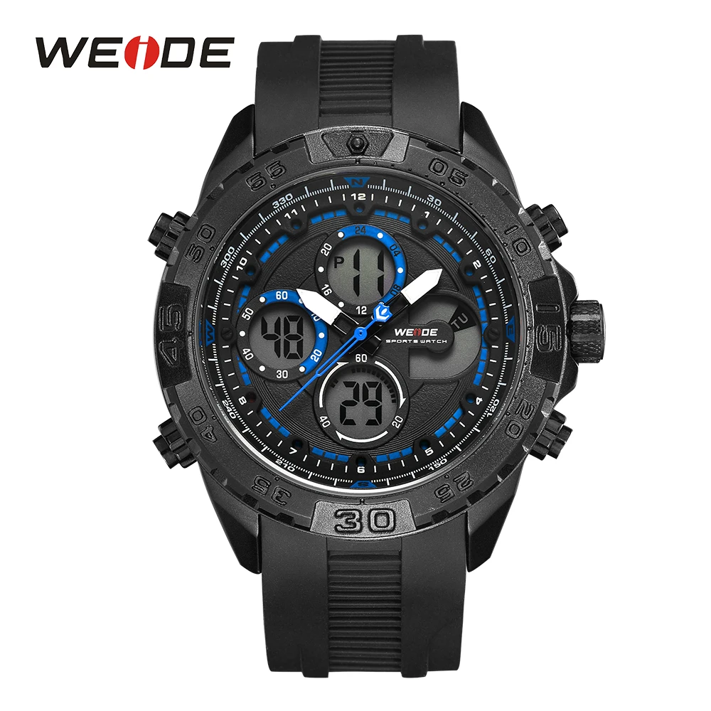 WEIDE роскошные стильные мужские Кварцевые спортивные наручные часы повседневные