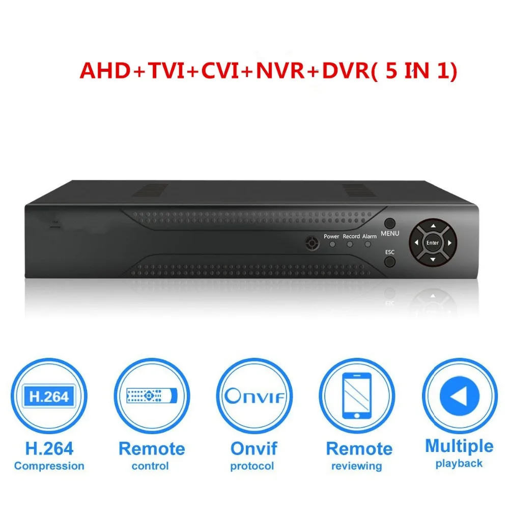 4CH 1080N CCTV DVR Hybrid 5 в 1 H.264 Наблюдение Запись видео Системы без жесткого диска (1080P NVR +