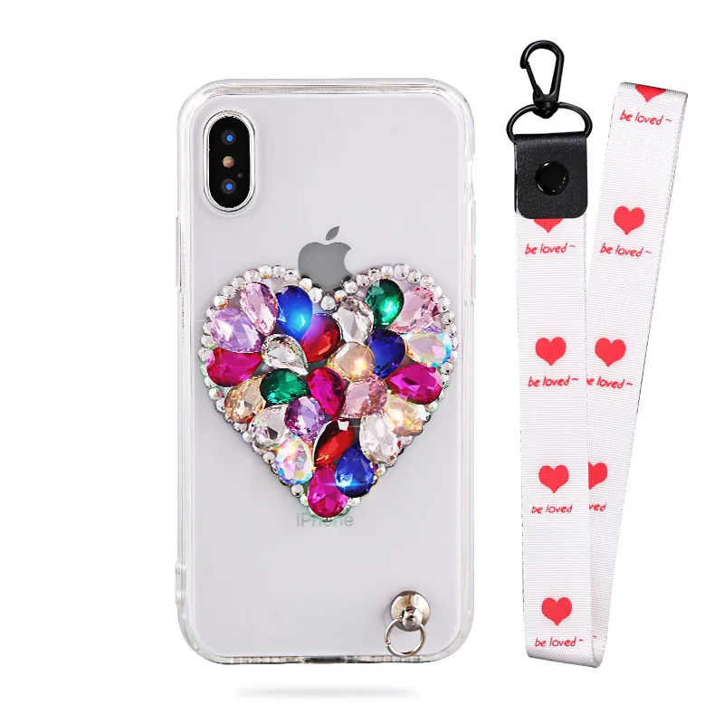 Чехол для телефона Rheinruby ручной работы с бриллиантами Love Heart huawei mate 20 Pro 9 10 P20 P10 Plus P9