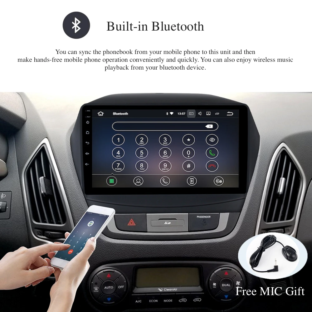 Android 9,0 Автомагнитола 2 Din gps Navi для hyundai IX35/Tucson 2009- PX6 DSP ips экран 4 Гб+ 64 Гб RDS wifi BT HDMI выход