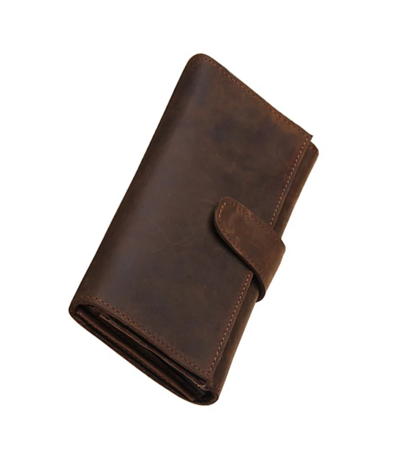 Для мужчин сумасшедшая лошадь кожаный бумажник сцепления iPhone 6 plus Case Двойные