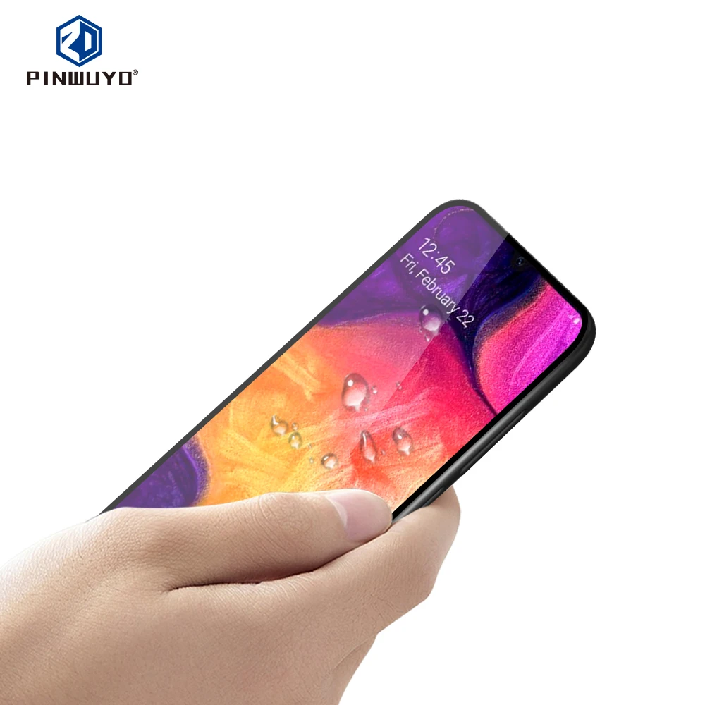 PINWUYO для Samsung Galaxy A50 Стекло 9H полноэкранная Защитная пленка A30 закаленное стекло